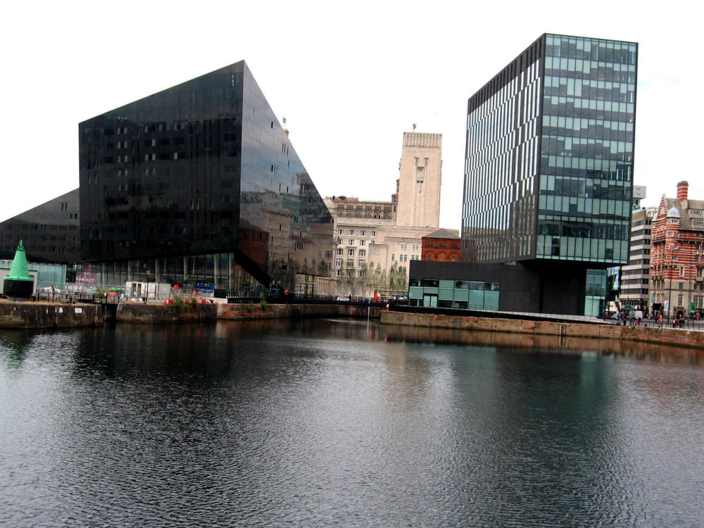 View over Canning Dock towards Open Eye Gallery