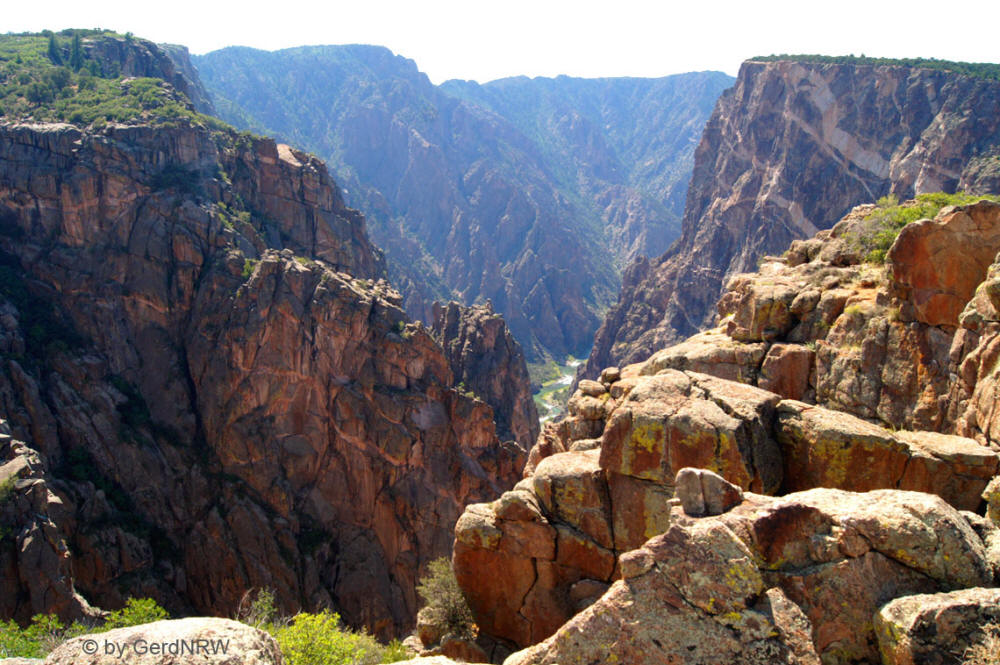 Way to Painted Wall Overlook, Black Canyon of the Gunnison National Park, Colorado, USA
