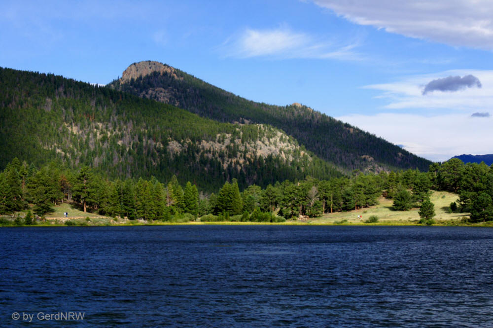 Lily Lake and Estes Peak, Rocky Mountains National Park, Colorado - USA