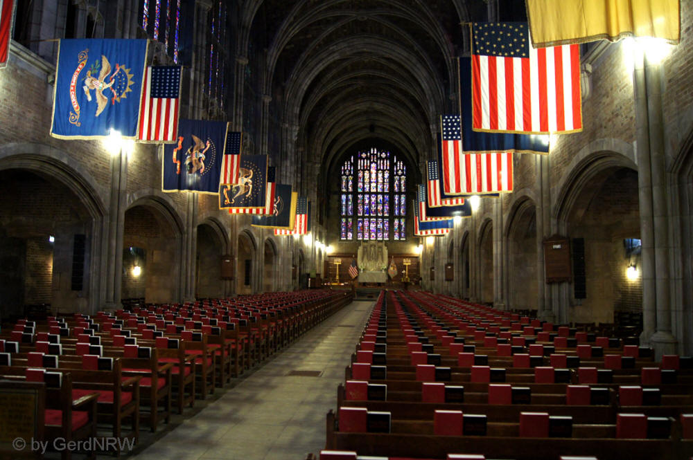 West Point Cadet Chapel, West Point Academy, New York State, USA