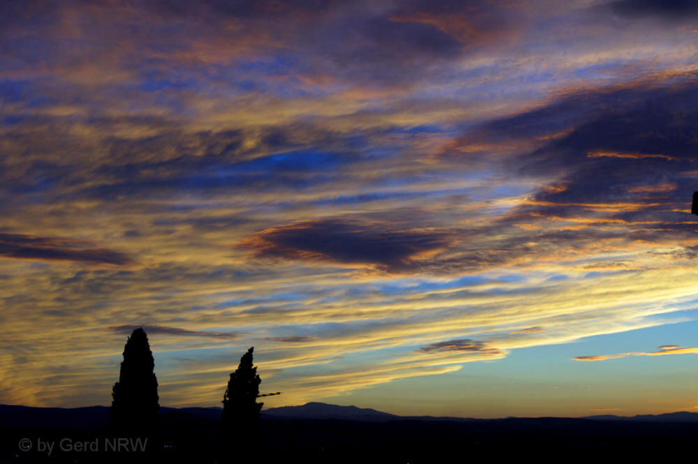Sunset over Granada from Mirador de San Nicolás, Spain - Sonnenuntergang über Granada vom Mirador de San Nicolás, Granada, Spanien