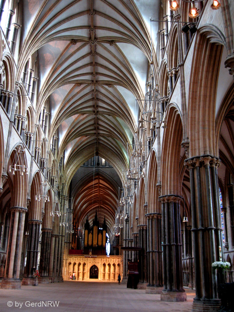 Inside Lincoln Cathedral, Lincolnshire, UK