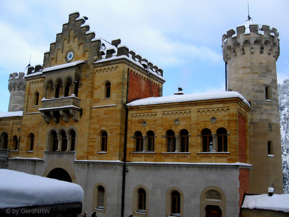 New Swanstone Castle, Gate house (Schloss Neuschwanstein, Torhaus), Fuessen, Germany
