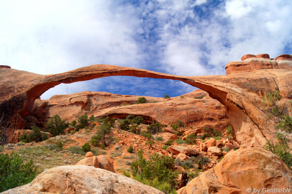 Landscape Arch, Arches Nationalpark, Utah, USA