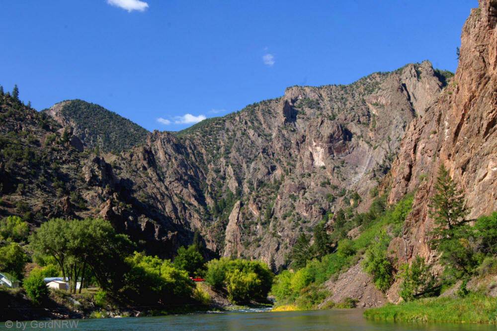 Gunnison River, Bottom of Black Canyon of the Gunnison National Park, Colorado, USA 