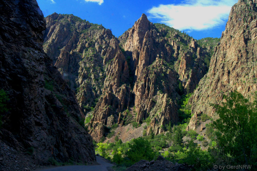 East Portal Road  to bottom of Black Canyon of the Gunnison National Park, Colorado, USA